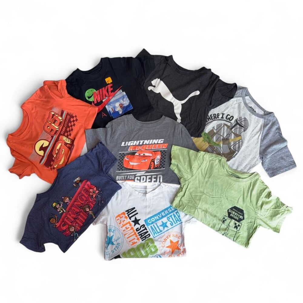 Kids 8 pieces Graphic T-Shirt Bundle / Lot Size Small / 8